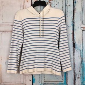 J. Crew Striped Hooded Knit Sweater